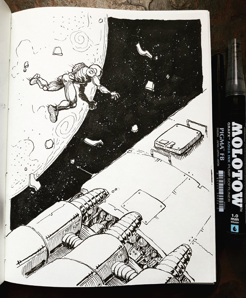 diegofriasdelv's tweet photo. INKTOBER 2017 DAY #7 LOST IN SPACE #MAKINGCOMICS #DRAWING #DIBUJO #CONCEPT #INKTOBER2017 #illustration #johnkillink #sketch https://t.co/kT91g0divV