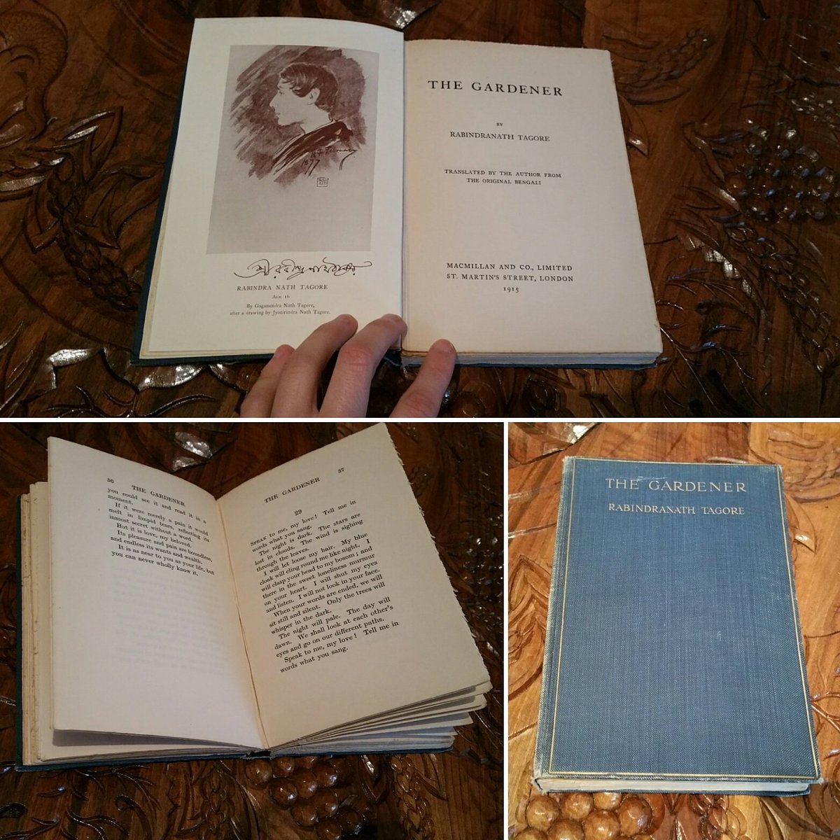 lilybloomwriter's tweet photo. The Gardener - my favorite poetry book โค
#rabindranathtagore #indianpoet #oldedition #1915 #oldpages #poems #poetry https://t.co/SUmg1c7LU0