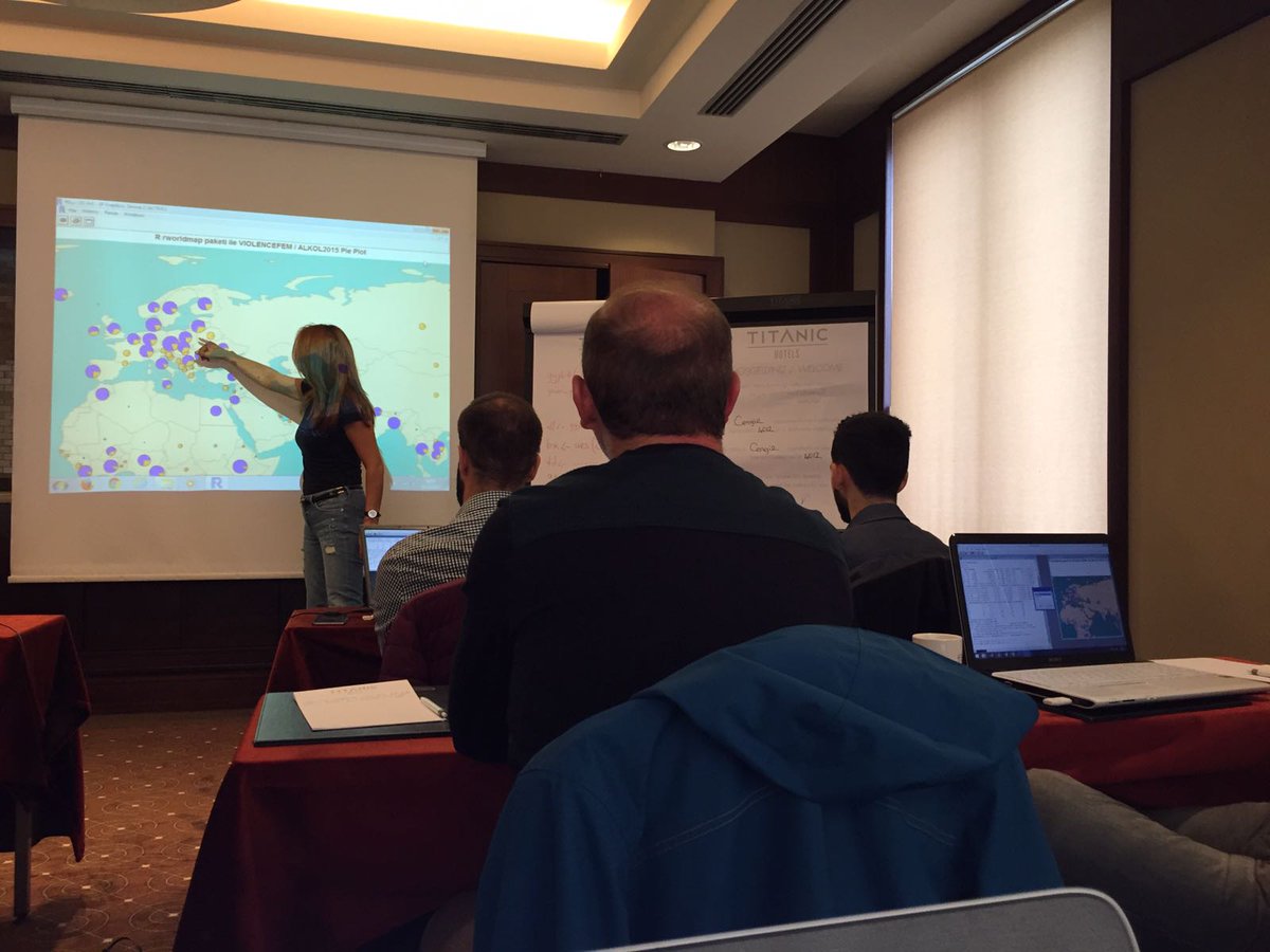 DataLabTR's tweet photo. #DataViz with #RSoftware Training on Oct.08 #İstanbul #ggplot2 #RWorldMap Harita Endeksleme Uygulamaları #DataLabTR @fatma_cinar_ftm https://t.co/Io6gHGGXRW