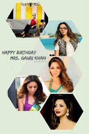 Shah Rukh Khan True Fans Club wishes A Very Happy 47th Birthday to Gauri Khan The Queen of King of Bollywood 