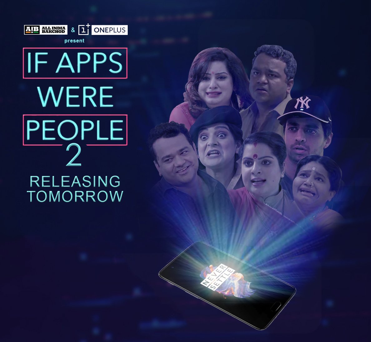AllIndiaBakchod's tweet photo. Your Monday morning couldn't have been any better.

Releasing tomorrow - If Apps Were People 2 https://t.co/fvqnotdxxm