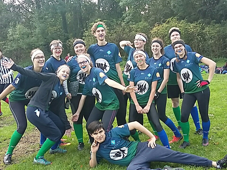 True to quid-standards we're starting a little late! Refs are talking things over and the <a href="/NorthSeaNargles/">North Sea Nargles</a> and <a href="/WURwolves/">Quidditch Wageningen</a> are collecting.