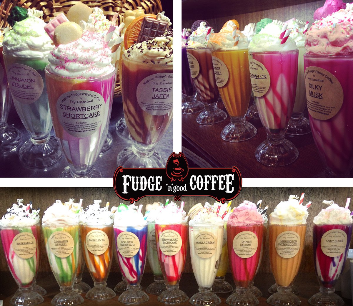 Fudgencoffee's tweet photo. Back in stock: Fudge Milkshake Candles! #candles #scentedcandles #soycandles #tassiemade #giftideas #christmasiscoming #fudgencoffee #fudge https://t.co/Mudzopkrgk
