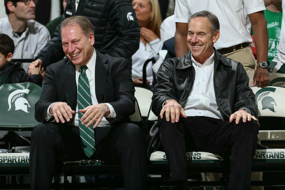 SpartanWire's tweet photo. The guy on the left is 27-10 vs UM
The guy on the right is 8-3 vs UM

#GoGreen #SpartansWill #V4MSU https://t.co/PS6MC8F7wH