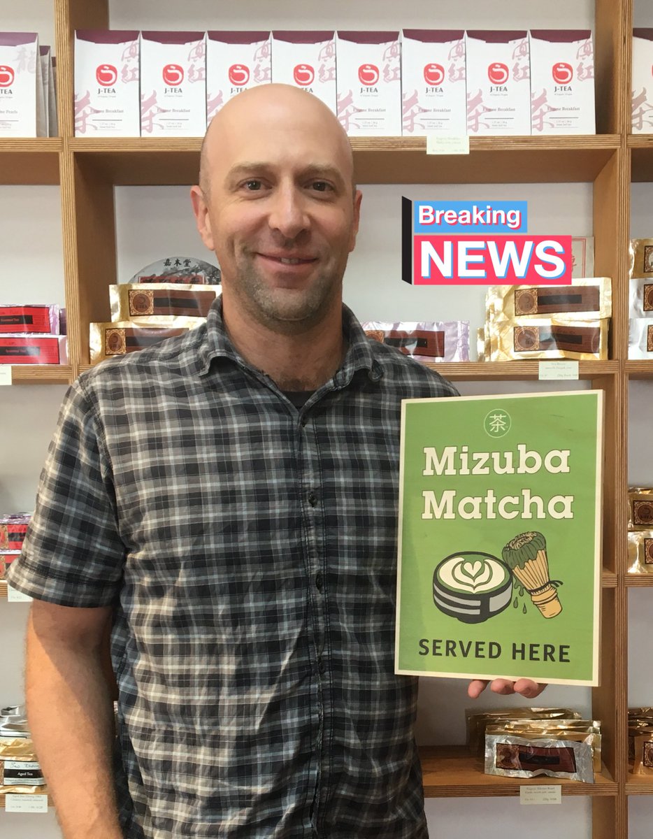 JTEA's tweet photo. We are going to sell @MizubaTeaCo Matcha @ J-Tea. @OrdersOolongBar uses it in matcha drinks. #matcha #tea #oolong #steepit #brewit #whiskit https://t.co/n489RiqYWY