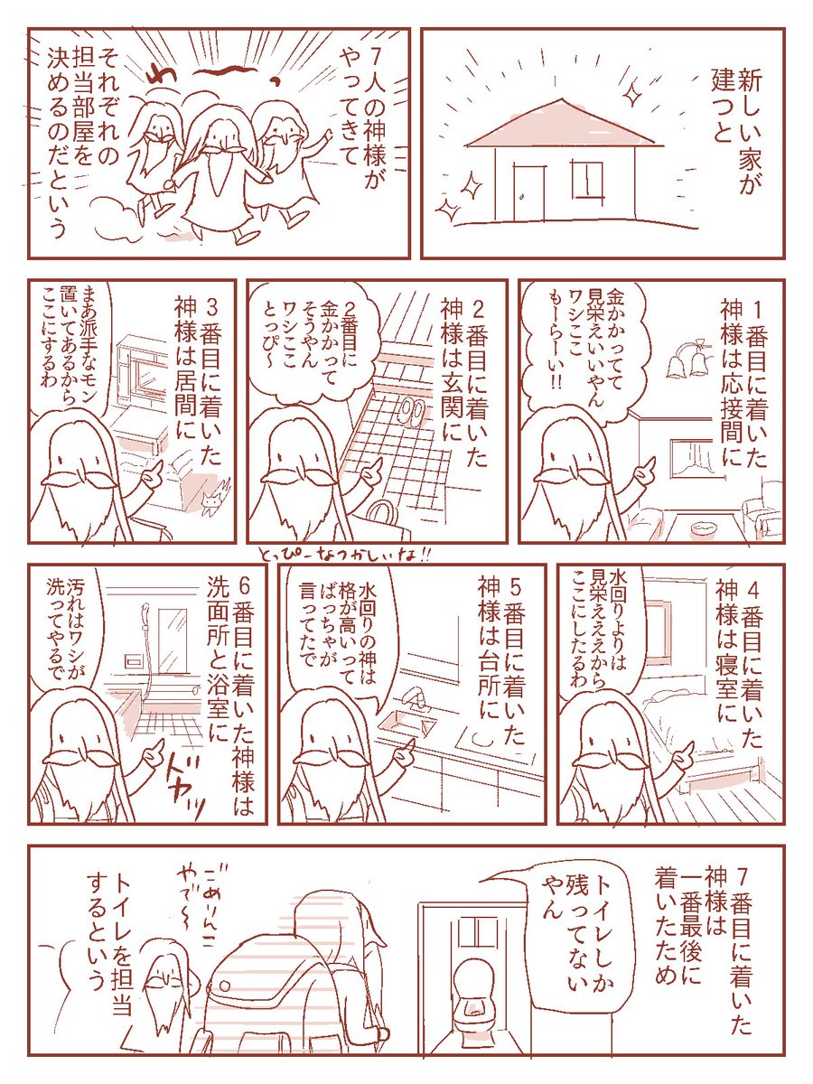 【日常漫画】7人の神様の話 