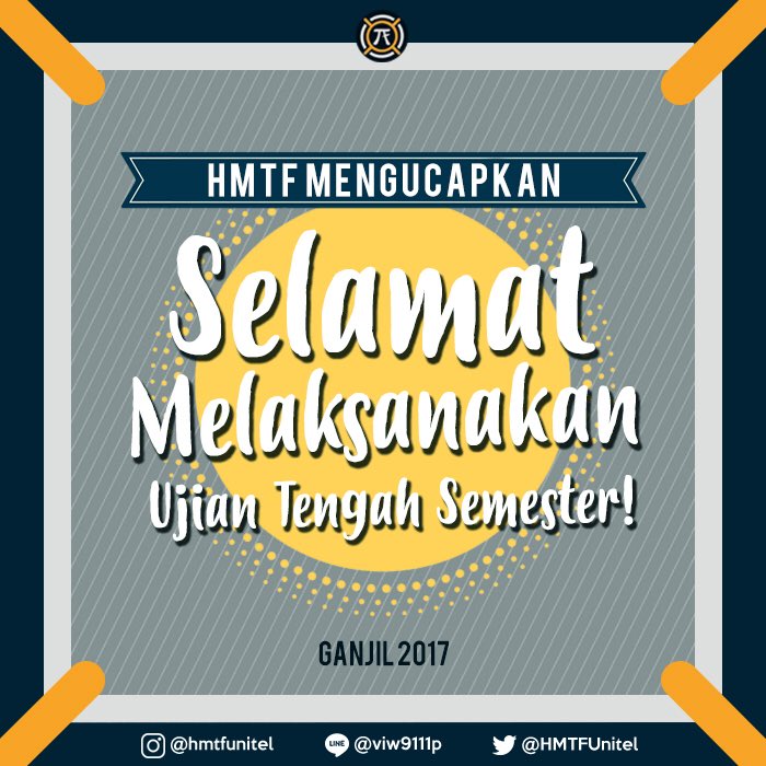 HMTFUnitel's tweet photo. Selamat UTS keluarga TF! Semoga mendapat hasil yang baik🙏🏻 https://t.co/lzStRJIwGe