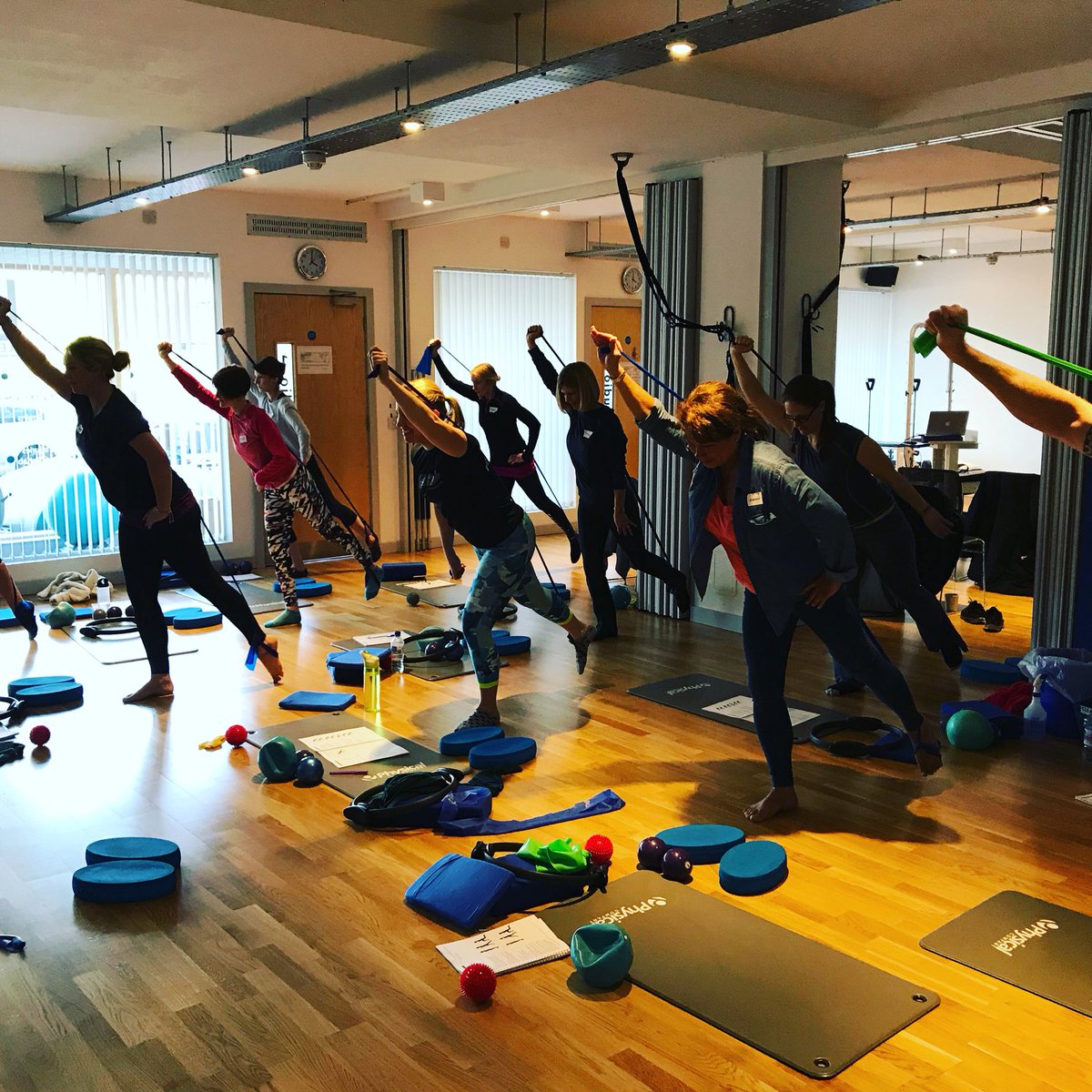 Swimming on APPI Pilates for Osteoporosis with SarahChambers@brookpilates #appihealthgroup #brookpilates #standing Pilates #osteoporosis