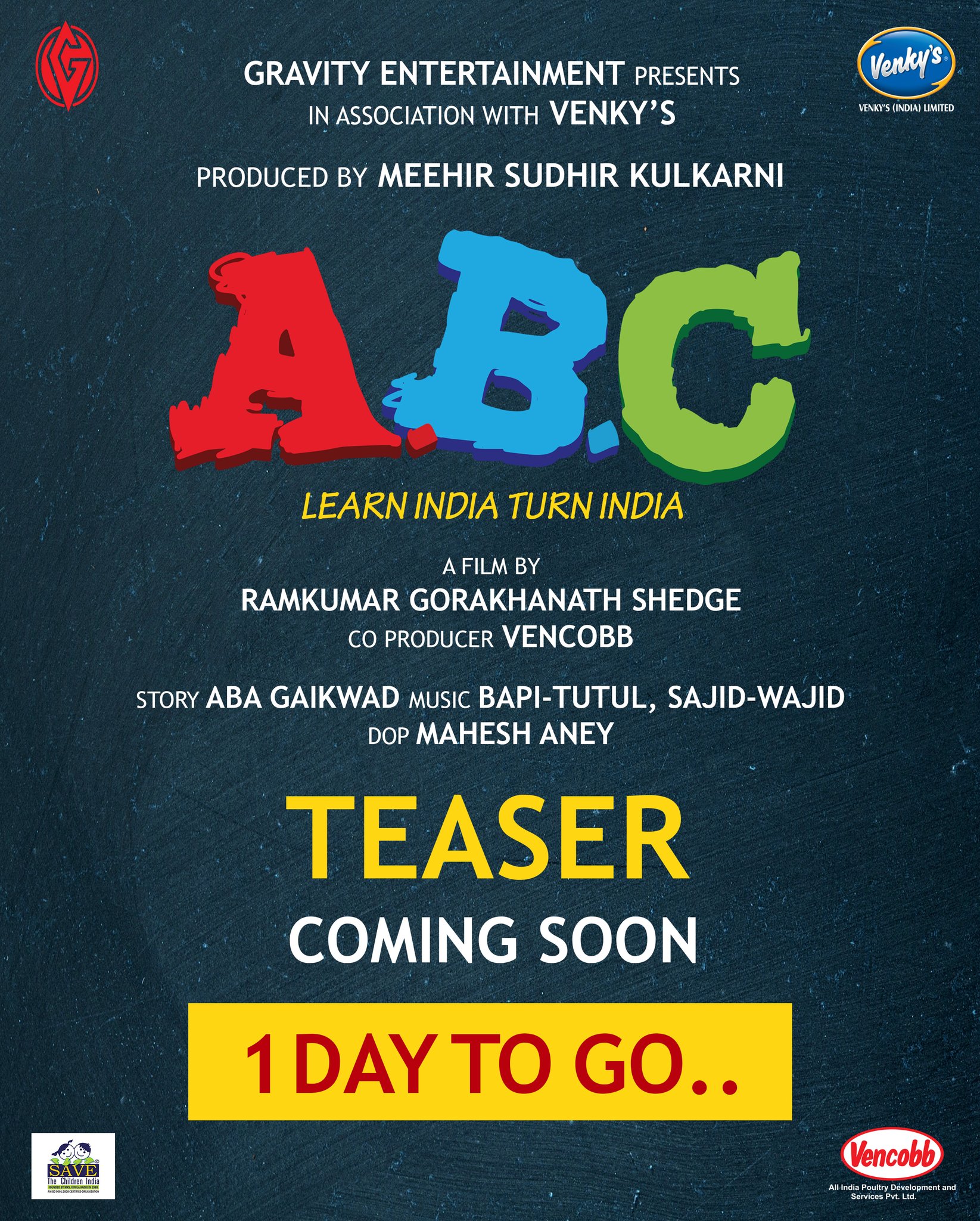 Abc Movie Abcmovie Teaser 1 Day To Go Ramkuamrshedge