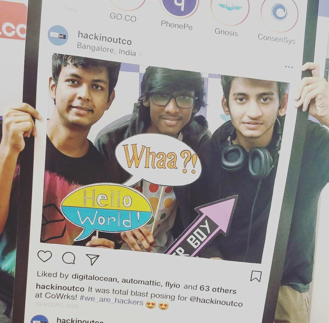 TameeshB's tweet photo. #hackInOut @hackinoutco @Srijancse @himanshu_dix https://t.co/hGJFQG6SQi