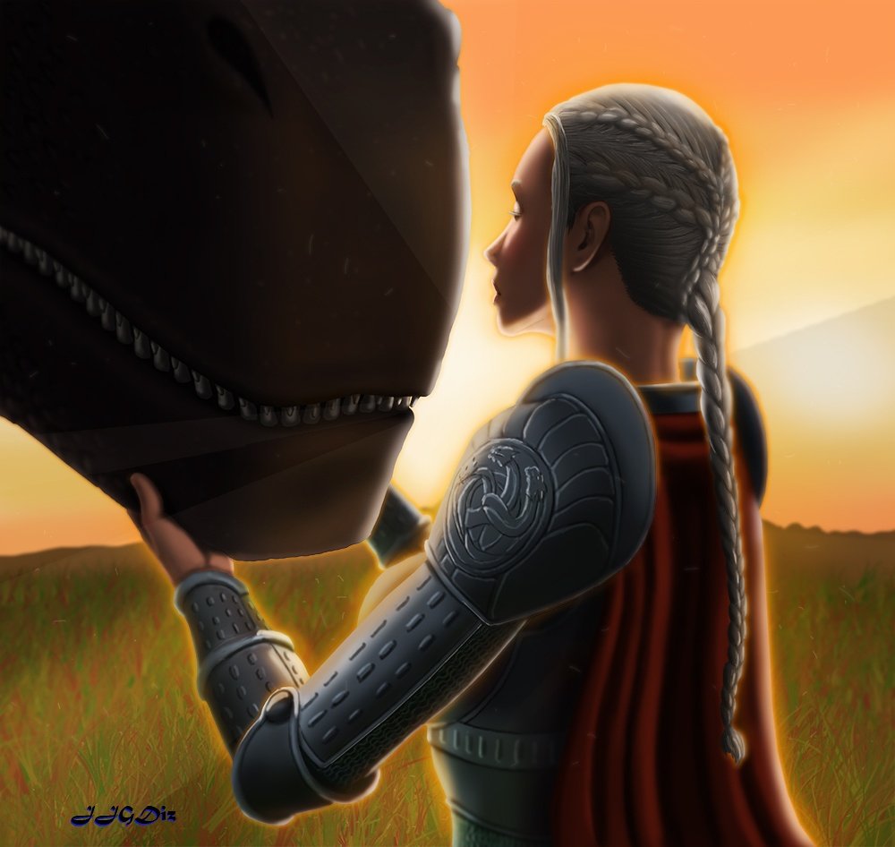 JJGDiz's tweet photo. Fanart de # daenerys #daenerystargaryen de #GameOfThrones. https://t.co/C5ANMBl9AU