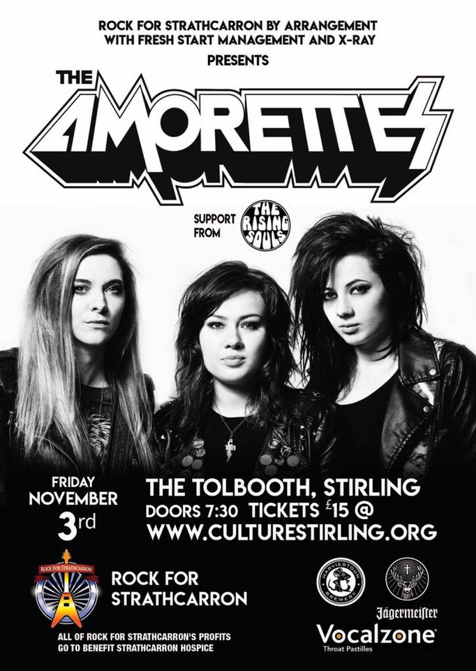 RockForStrath's tweet image. Thanks to @hmvStirling, @Europa_Music, @BrewDogStirling, @cremastirling, @StirlCycleHub, for taking flyers for @TheAmorettes gig @Tolbooth