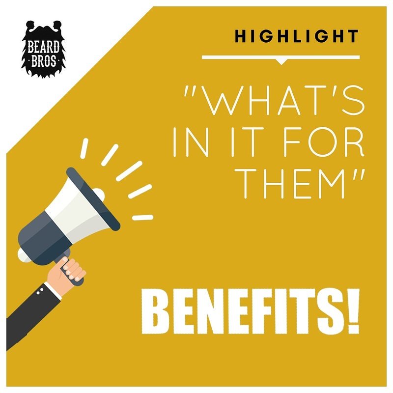 BeardBrosAgency's tweet photo. Talking about features is important, but focusing on the value and the benefits is crucial, because that's what customers are interested in. https://t.co/HvQR25i0Ic