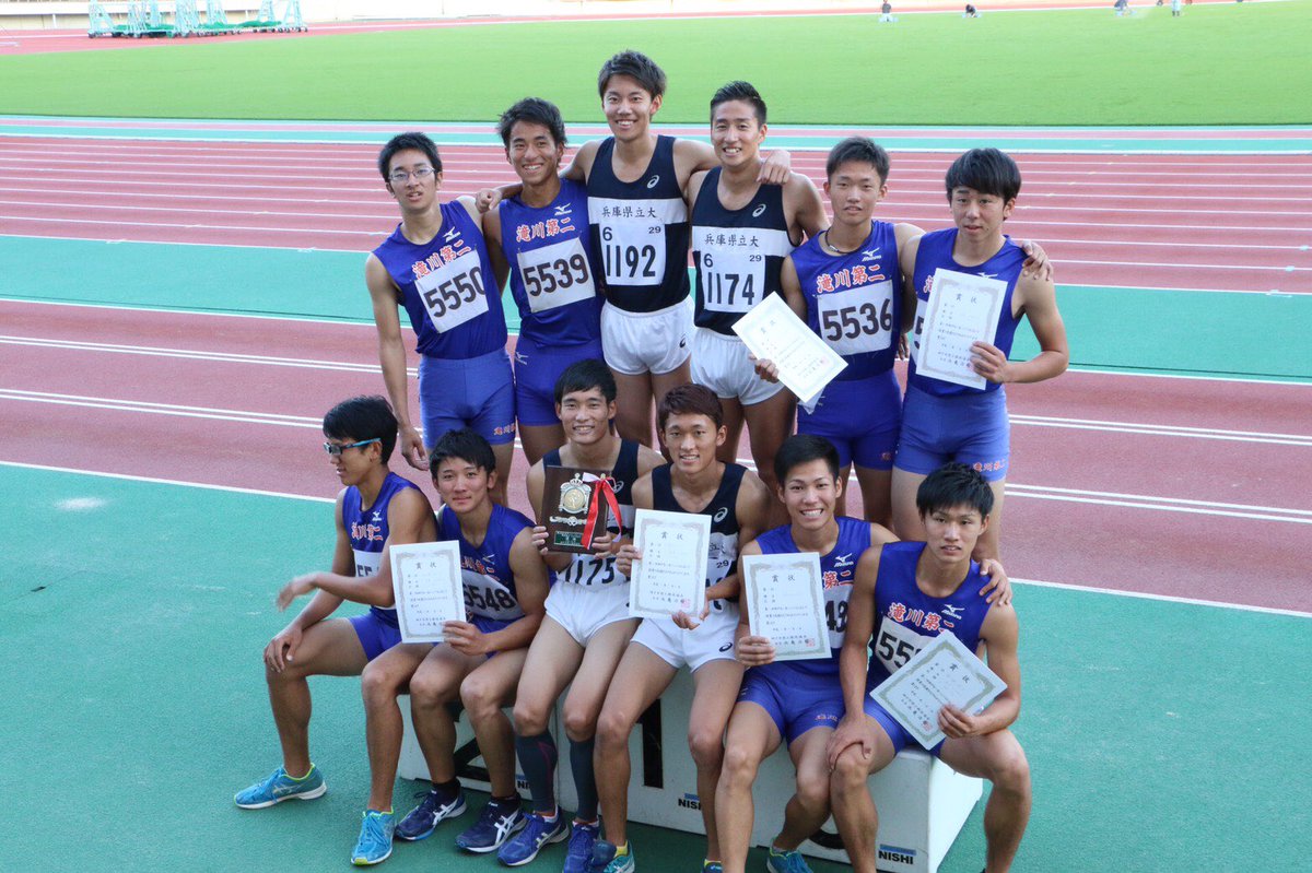 神戸市リレーカーニバル】 男子 4×400mR 決勝 7 林大-長崎-松本-中江 1