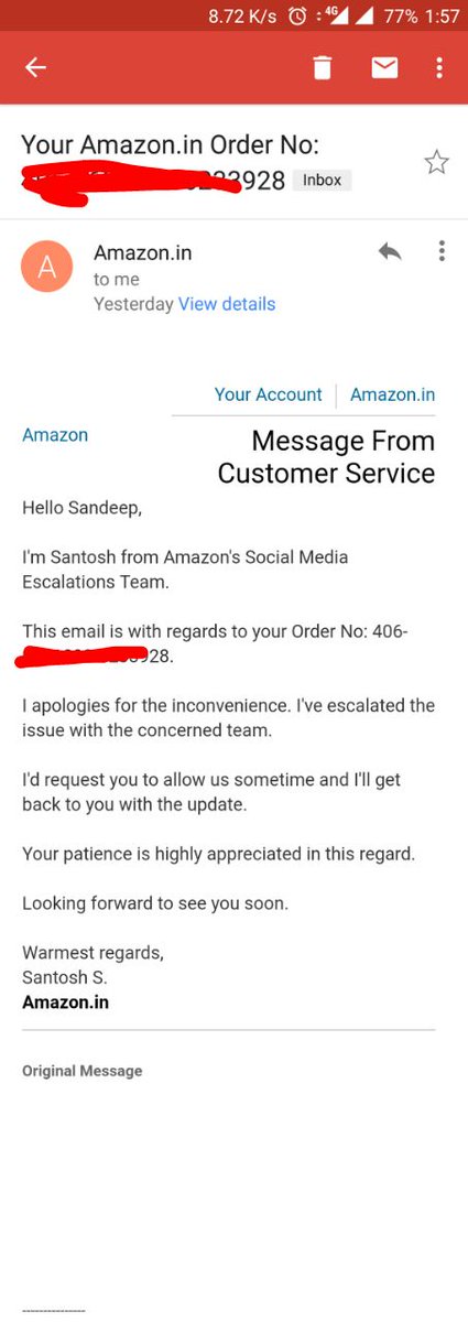 cypherin's tweet photo. @AmazonHelp @amazonIN how it differ with your previous replies. #GetALife 
#WillYouFast #winterishere https://t.co/nnsHfrJnBz