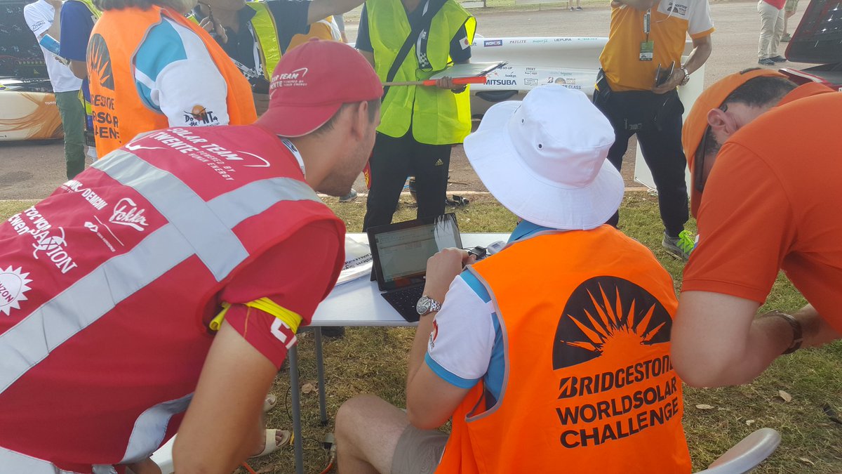 We arrived at the second control stop of the day, Daly Waters after overtaking Belgium and Michigan. #takeonthedutch #BWSC17