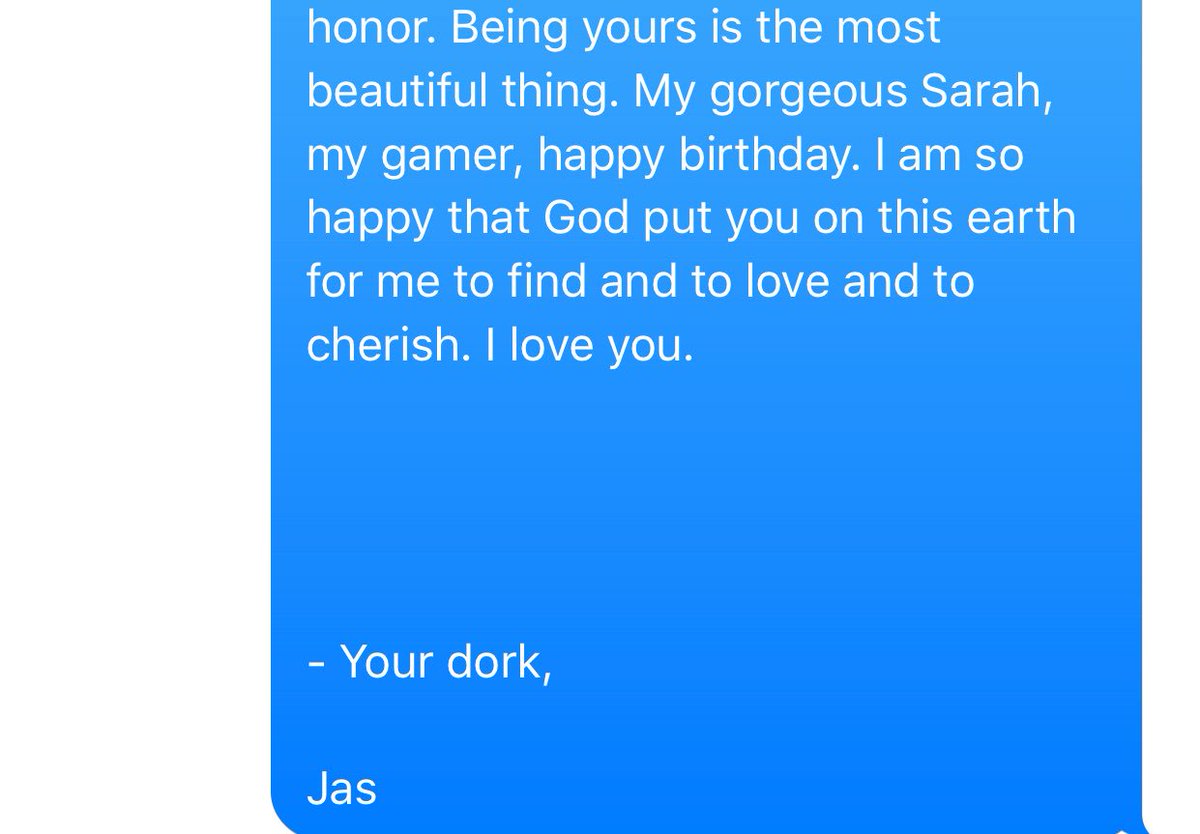 Happy birthday to my everything.