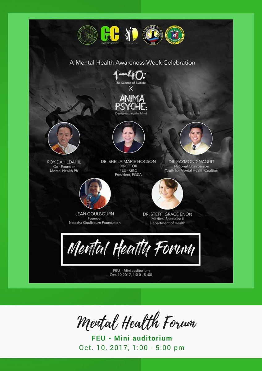 mentalhealthph's tweet photo. Check this link for more details: https://t.co/TyimEwJXAO!
No Health without Mental Health!
#MentalHealthPH #ClickToBrick #BeyondOnline https://t.co/Xm9ppP7hs1
