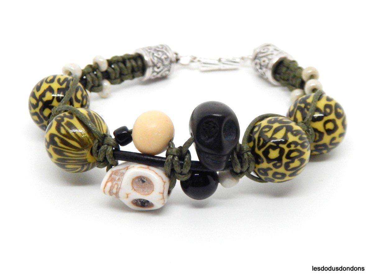lddbracelets's tweet image. Bracelet grigri #cranes #ethnique #braceletsfemme #faitmain #Lesdodusdondons #leopard