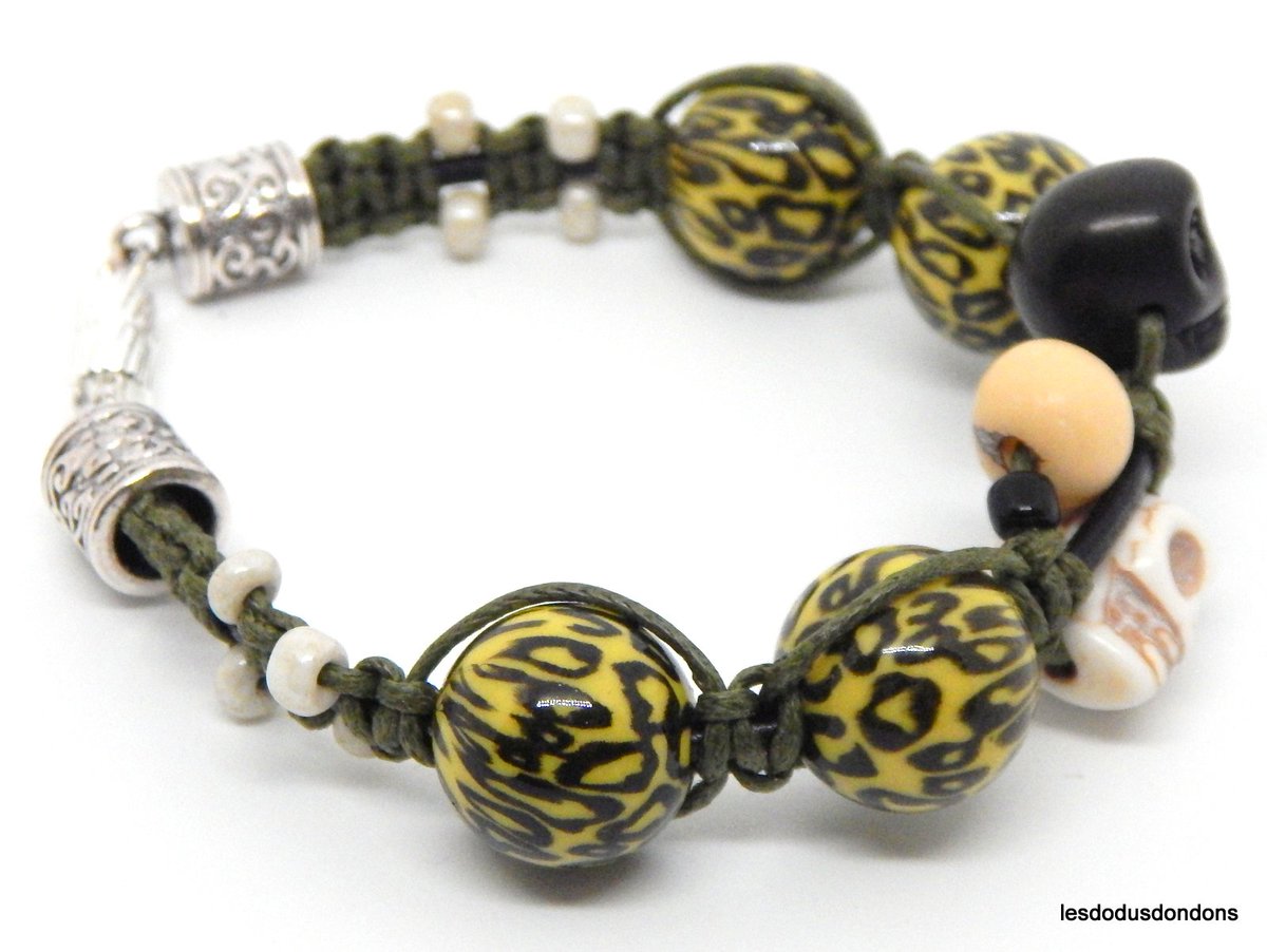 lddbracelets's tweet image. Bracelet grigri #cranes #ethnique #braceletsfemme #faitmain #Lesdodusdondons #leopard