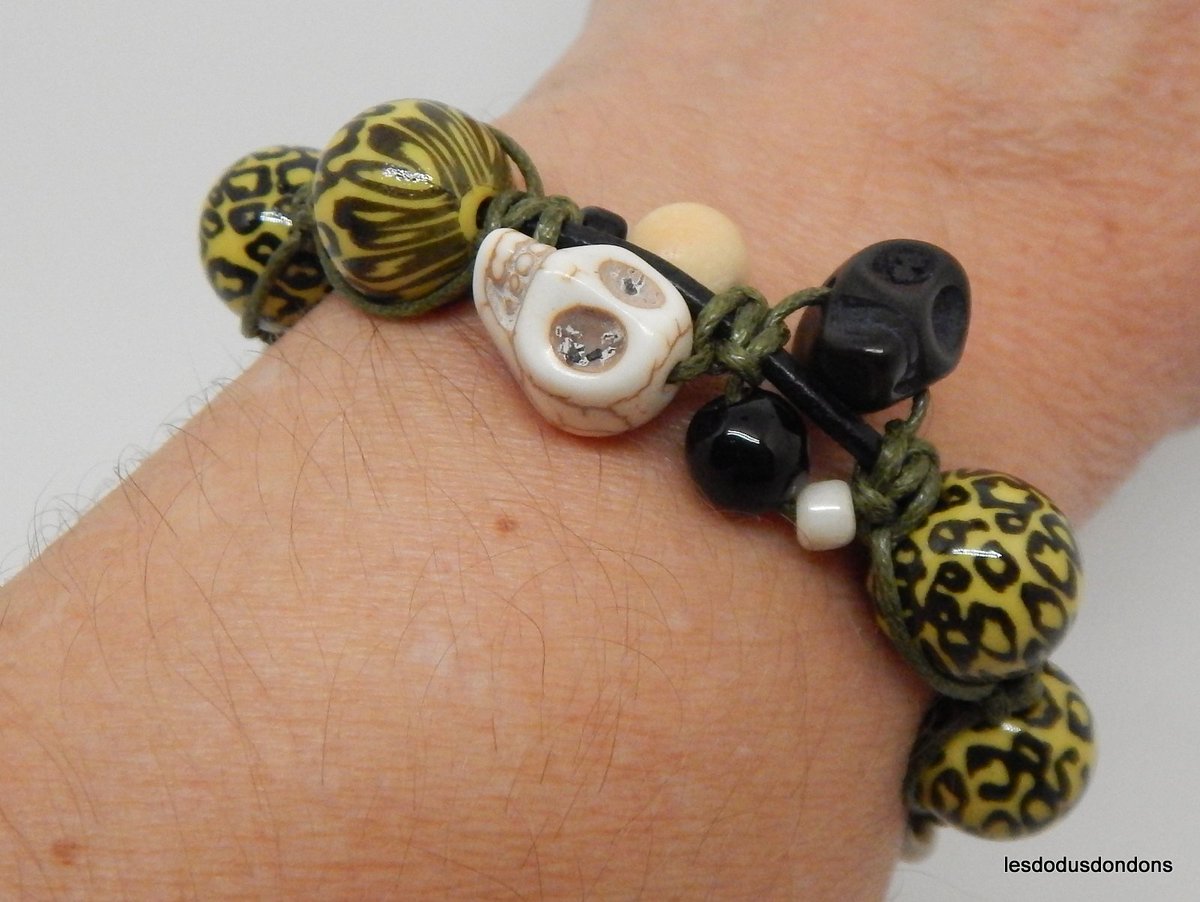 lddbracelets's tweet image. Bracelet grigri #cranes #ethnique #braceletsfemme #faitmain #Lesdodusdondons #leopard