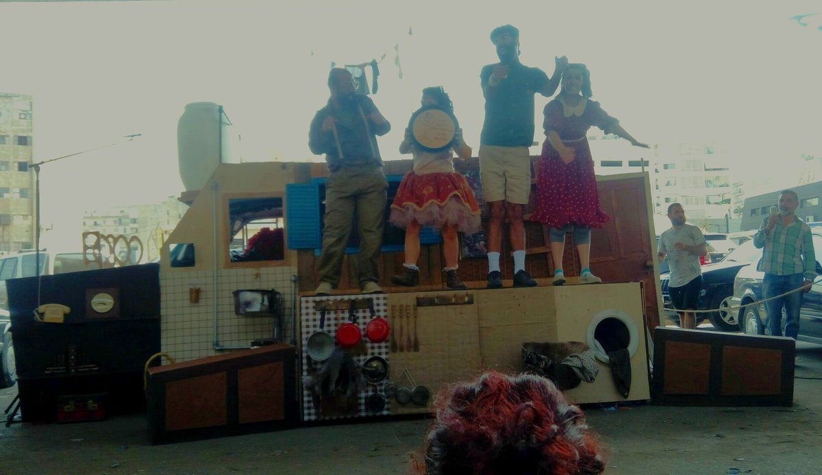 nisrinew's tweet photo. #VAN12, where clowning makes a difference! Snaps from today's morning performance in Souq el Ahad #Beirut https://t.co/6z9rs30op9