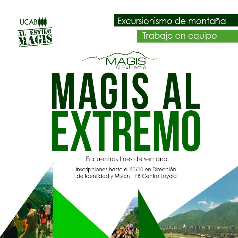enlaucab's tweet photo. Ya abrimos las inscripciones de nuestro programa #MagisAlExtremo .Si la montaña es tu lugar ¡anímate a participar! https://t.co/2NxcC62l8w https://t.co/WjuxC2RNiL