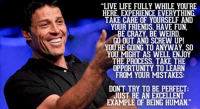 Live life fully... <a href="/TonyRobbins/">Tony Robbins</a> #quote #leadership