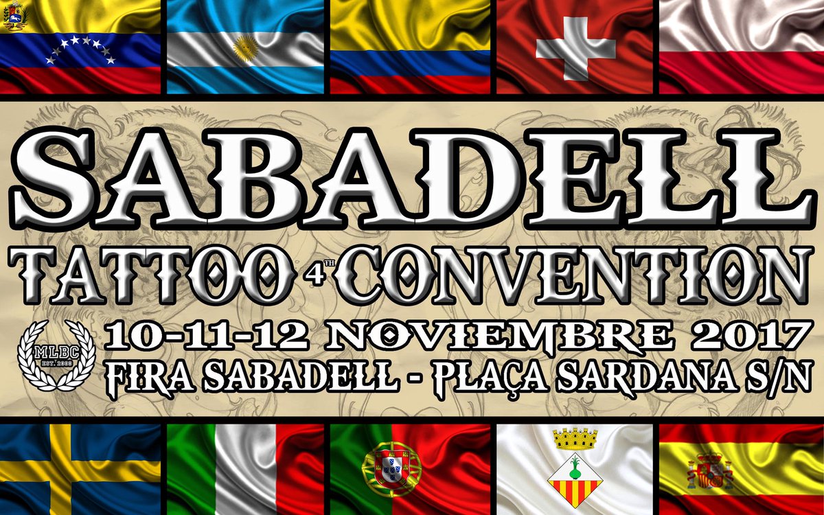 Spaintattoo's tweet photo. De VENEZUELA, ARGENTINA, COLOMBIA, POLONIA, SUECIA, ITALIA y PORTUGAL, en la que los Mejores Tatuadores Profesionales de TODA ESPAÑA https://t.co/jDjXbue0a6