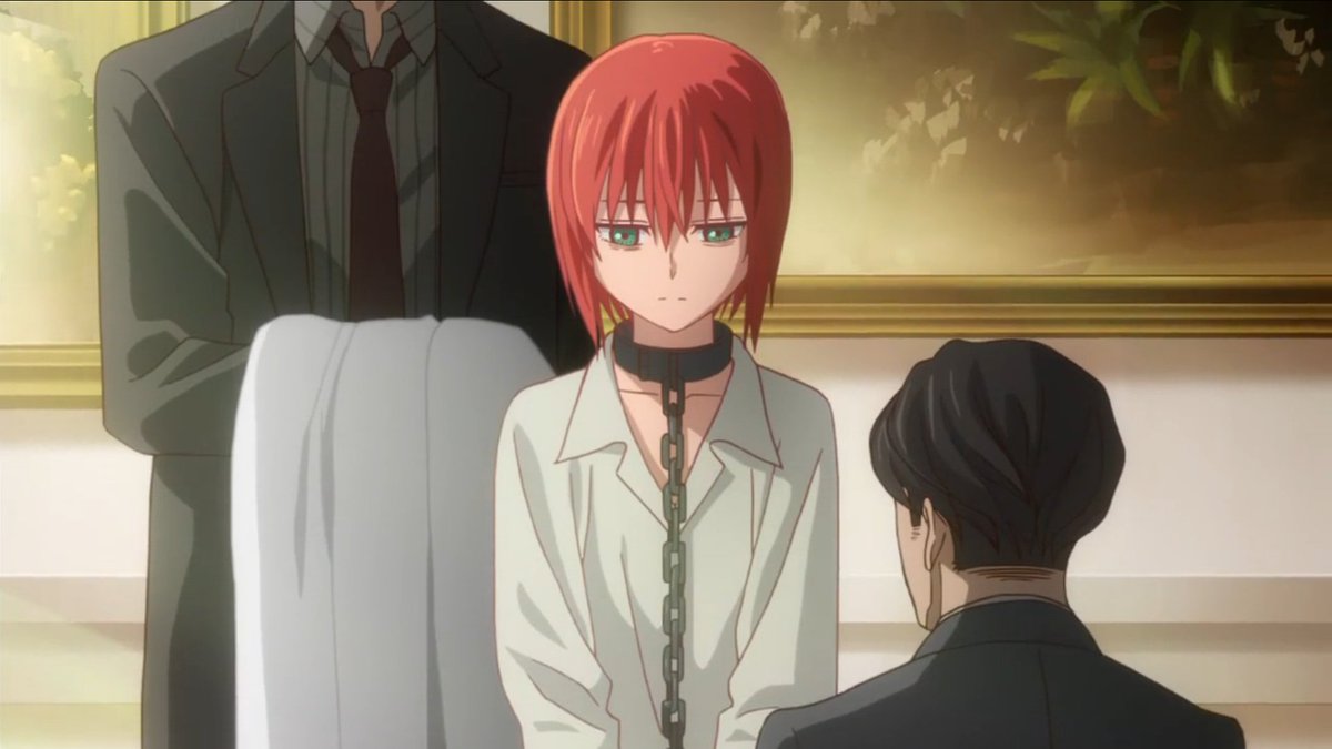 社畜になったおいなりさん در توییتر 魔法使いの嫁 1話 すごく綺麗な描写が多かった 髪色はもちろんだけど 髪型とか顔が赤髪の白雪姫の白雪に似てる 魔法使いの嫁 まほよめ