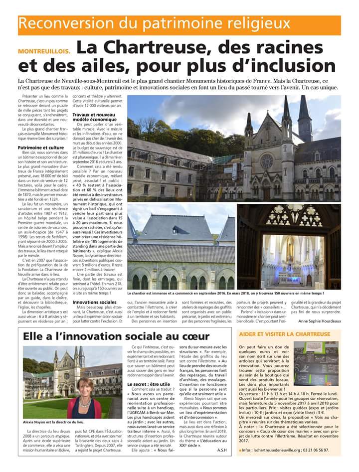 chartneuville's tweet photo. ✍️ La chartreuse de Neuville dans la #presse ✍️
Retrouvez @chartneuville dans le Journal @LaCroix et le @pelerincom
#patrimoine #cdt62 https://t.co/5p2wHdGQSQ