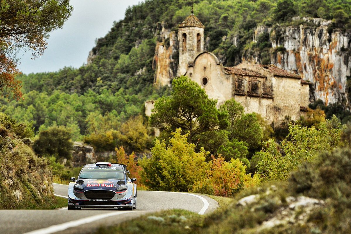 MSportLtd's tweet photo. In the drivers' standings, @SebOgier now has a 37 point lead over team mate @OttTanak who moves up to second 💪🏼 #WRC #RallyRACC https://t.co/N8MRc3GPe5