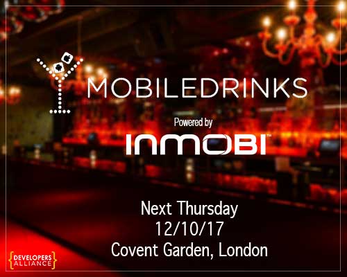 MobDrinks's tweet photo. MobileDrinksUK powered by @InMobi RSVP=>https://t.co/kqgfFlrqym @DevsAlliance
@goodflo @Jessdaviesmk @rebeccakatemuir  @andyoakes https://t.co/2H07535rlQ
