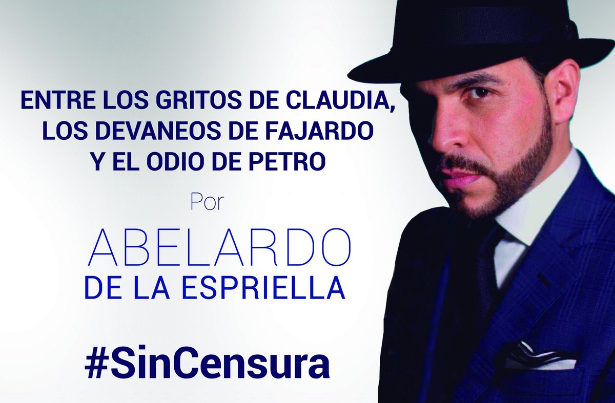 DELAESPRIELLAE's tweet photo. En #SinCensura: Entre los gritos de @ClaudiaLopez los devaneos de @sergio_fajardo y el odio de @petrogustavo https://t.co/upzYFgM3sN https://t.co/IAZHhNplGd
