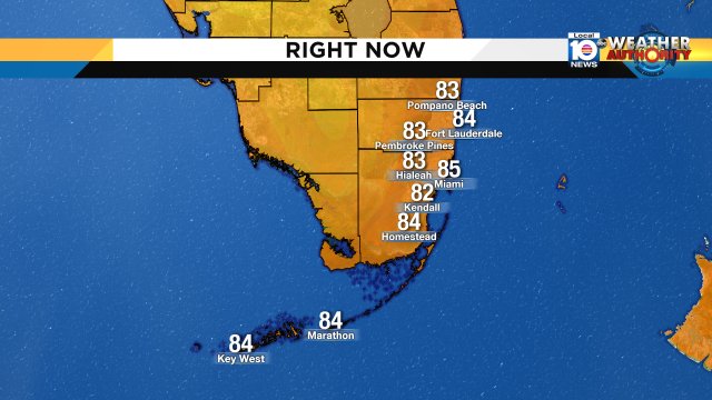Warming up slowly thanks to cloud cover...85° right now in #MIA #warmstart #Sunday https://t.co/sLldBIzIZy