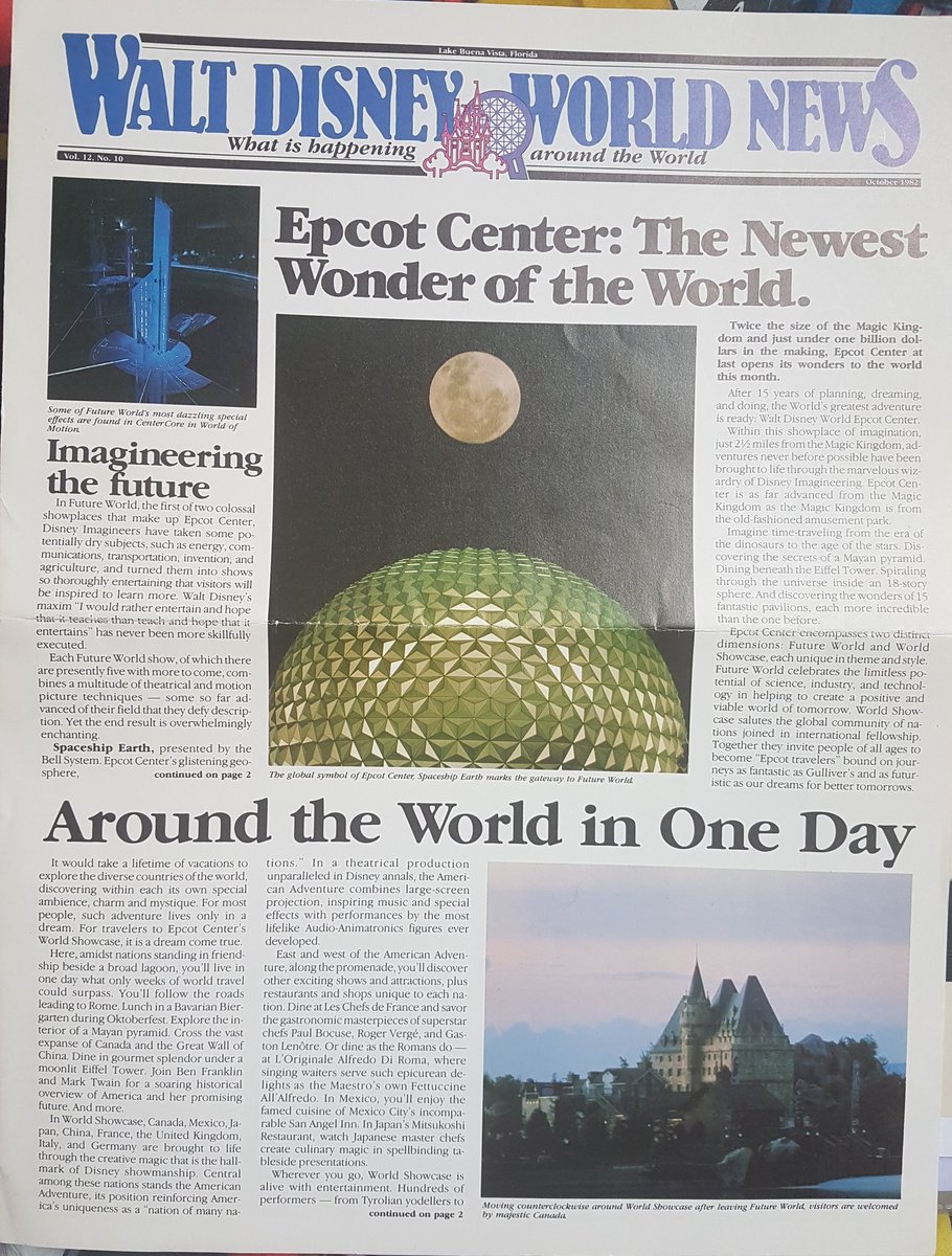 stanley_g's tweet photo. Some more #epcot35 stuff, october 82 editon of #WaltDisneyWorld news https://t.co/XdtcAdkydo