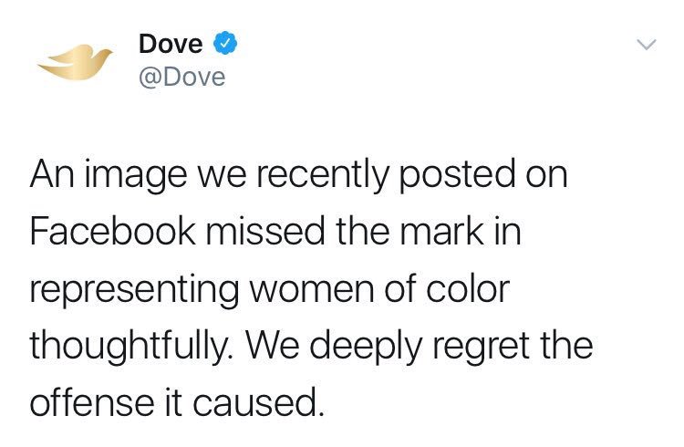 xonecole's tweet image. Thought that Dove ad was fake until the apology happened. People actually sat at a table and said "Yeah post that picture"? 😒