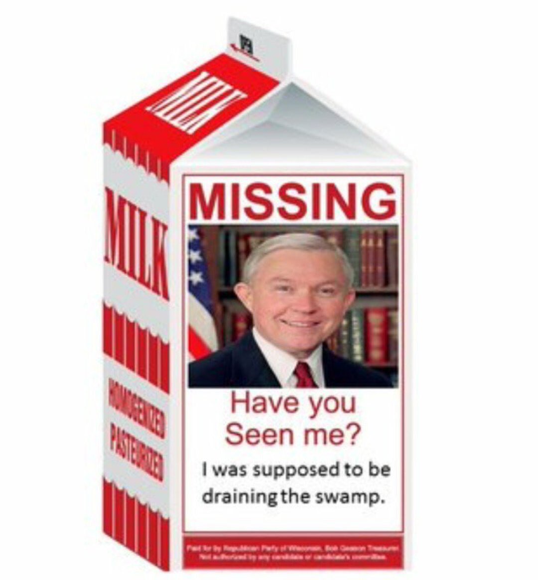 9NewsNancy's tweet photo. 💥MISSING💥
@JeffSessions
“AG Sessions must appoint a Special Prosecutor for Hillary-THEN step down”~@GreggJarrett
@SeanHannity🎧Radio
#MAGA🇺🇸 https://t.co/ByrE8u7O5l