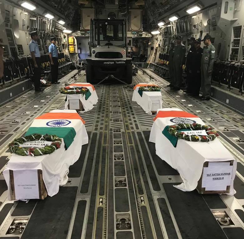 Fallen soldiers always given full military honour. Carriage of mortal remains in body bags, wooden boxes,coffins will be ensured.