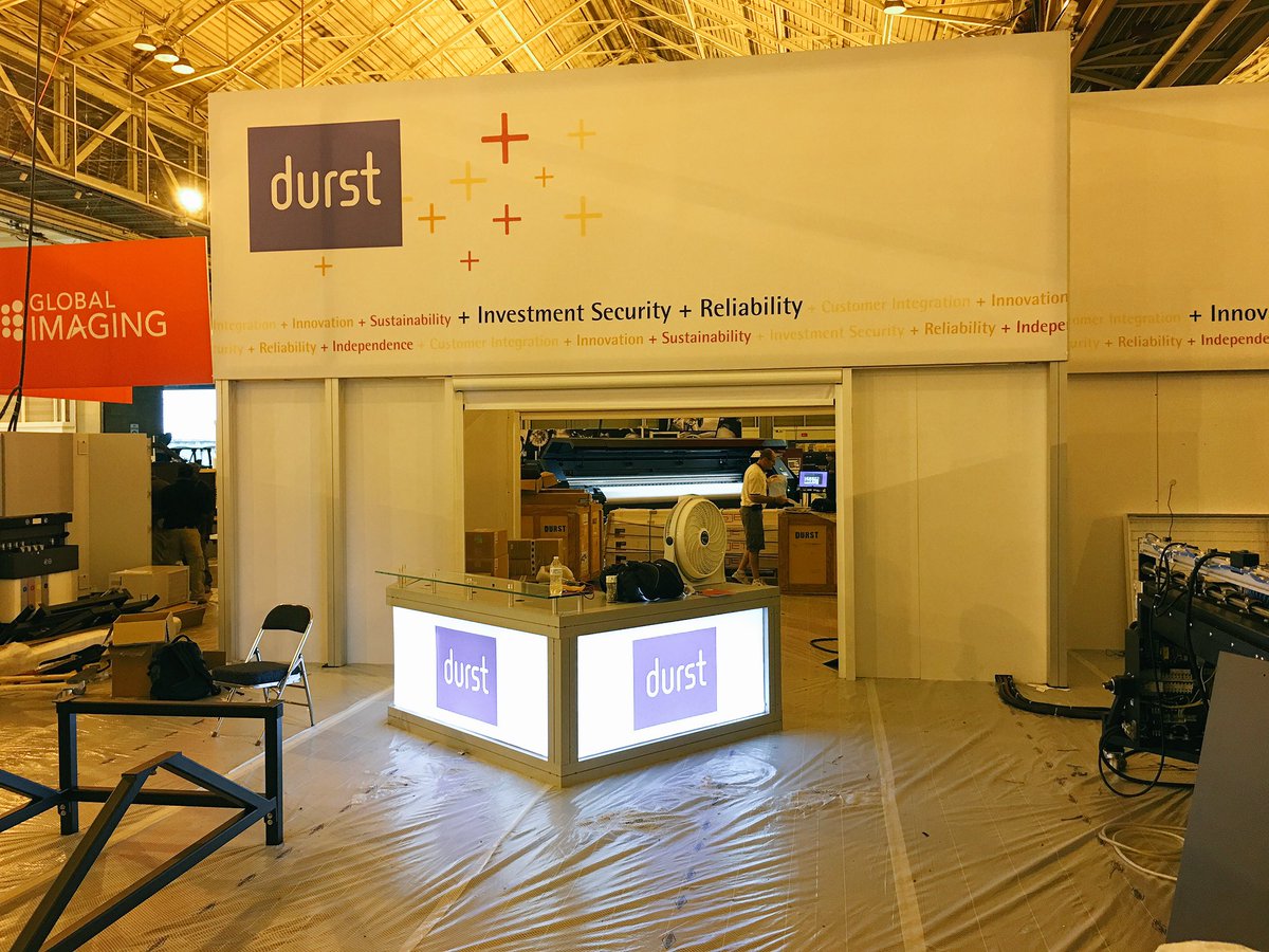 DurstUS's tweet photo. Booth set up underway last night at #SGIAExpo 2017 #DurstUS https://t.co/M31DAC87d5