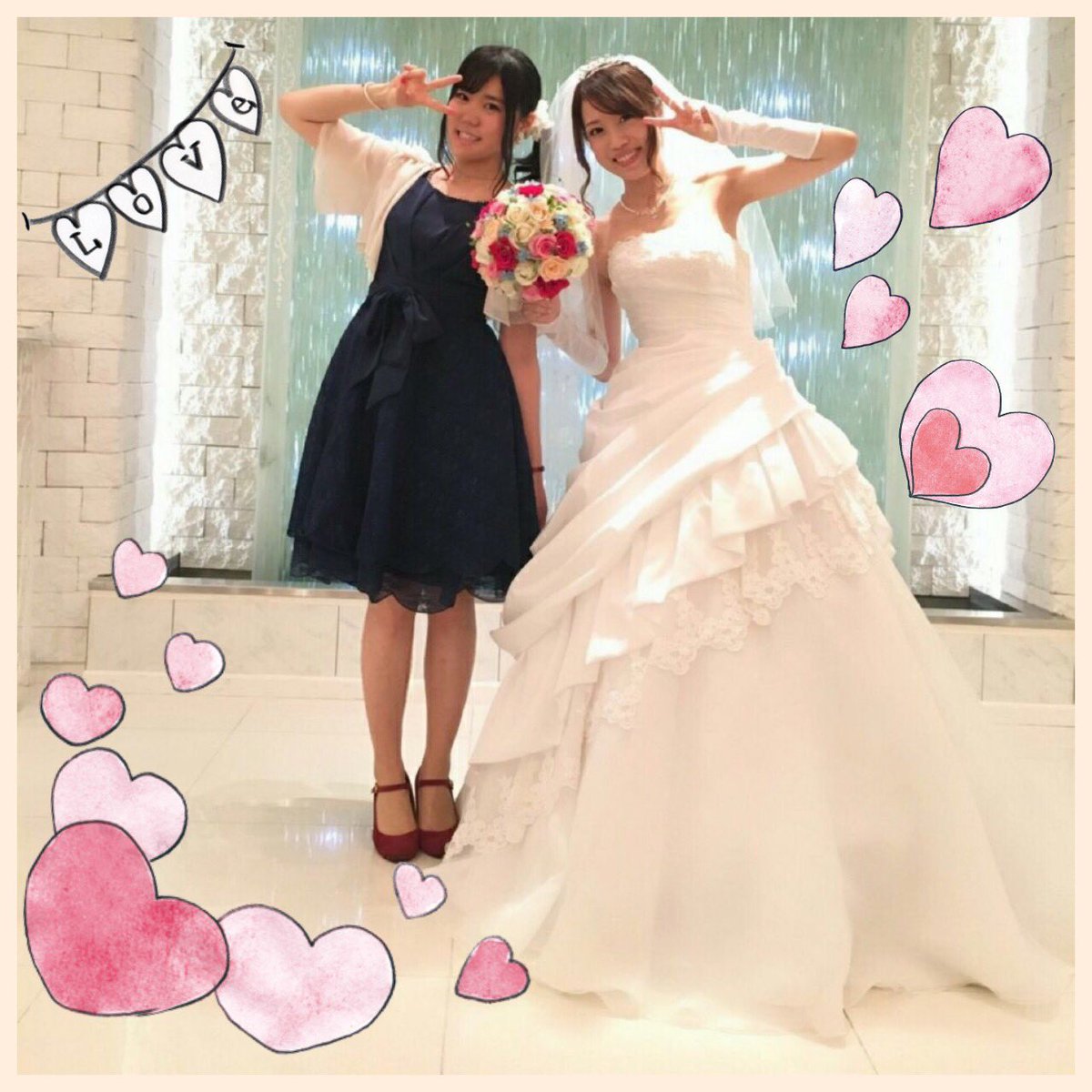 南雲希美 麻里ちゃんおめでとううううっ 最っっっ高に綺麗な花嫁さんだったよ 結婚式って行くの初めてだったんだけど いいもんだねえ W 今日はお疲れさまでした 素敵な時間をありがとう 末永く お幸せにね 妹より
