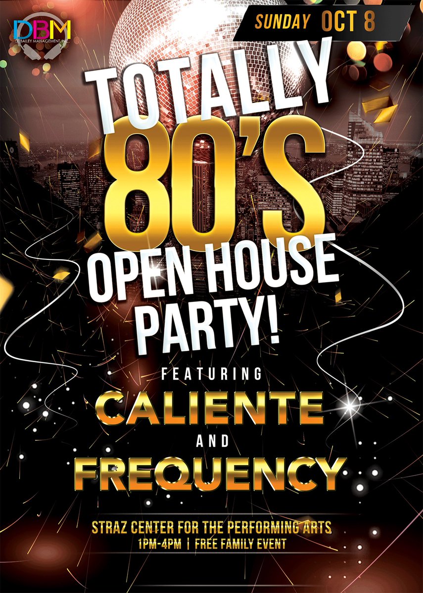 tampabands's tweet photo. Caliente and @1FrequencyBand are bringing the party to the @StrazCenter for their OPEN HOUSE! Free family event 1pm-4pm! #dancewithDBM https://t.co/ISg7tCCxKj