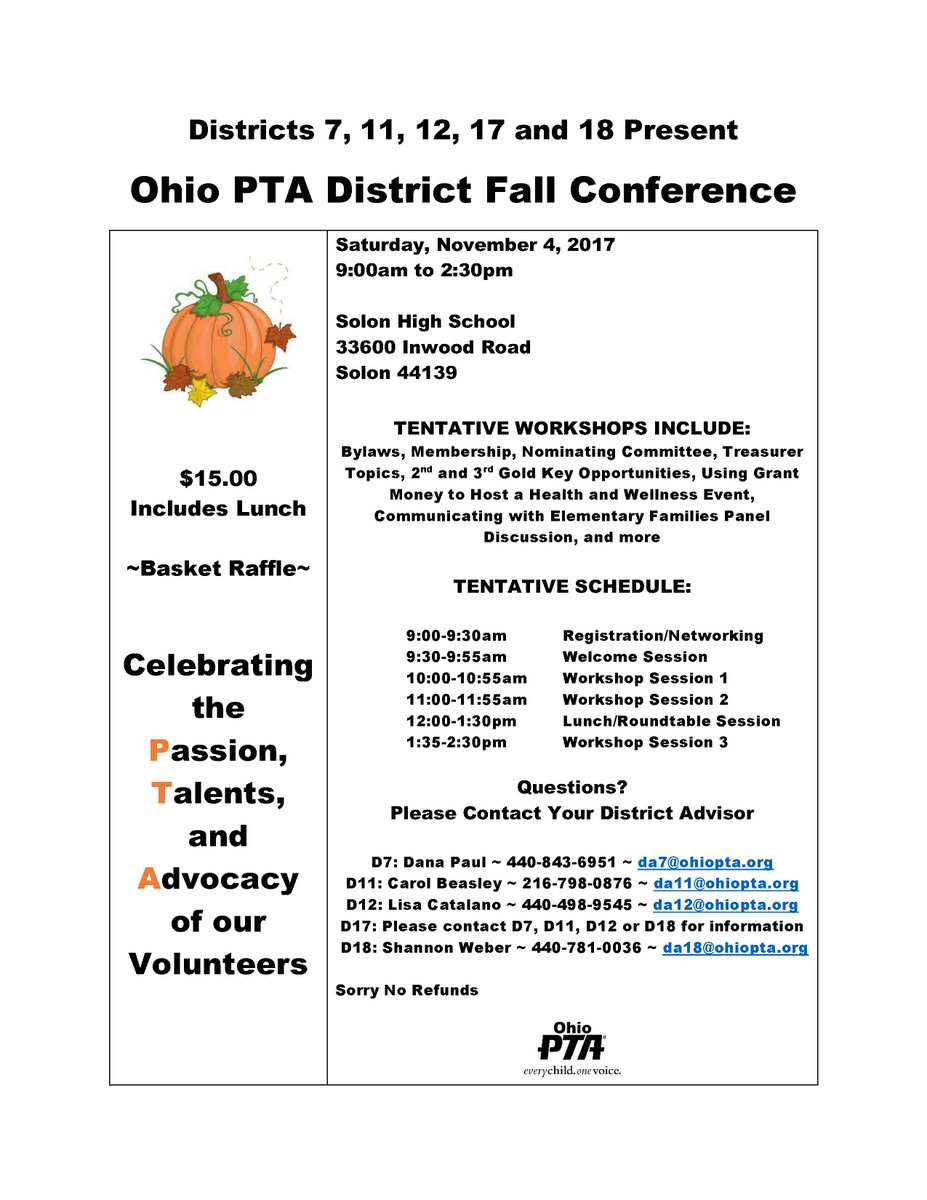 Fantastic opportunity for leadership training and getting your PTA questions answered!
bit.ly/2z4cWvm