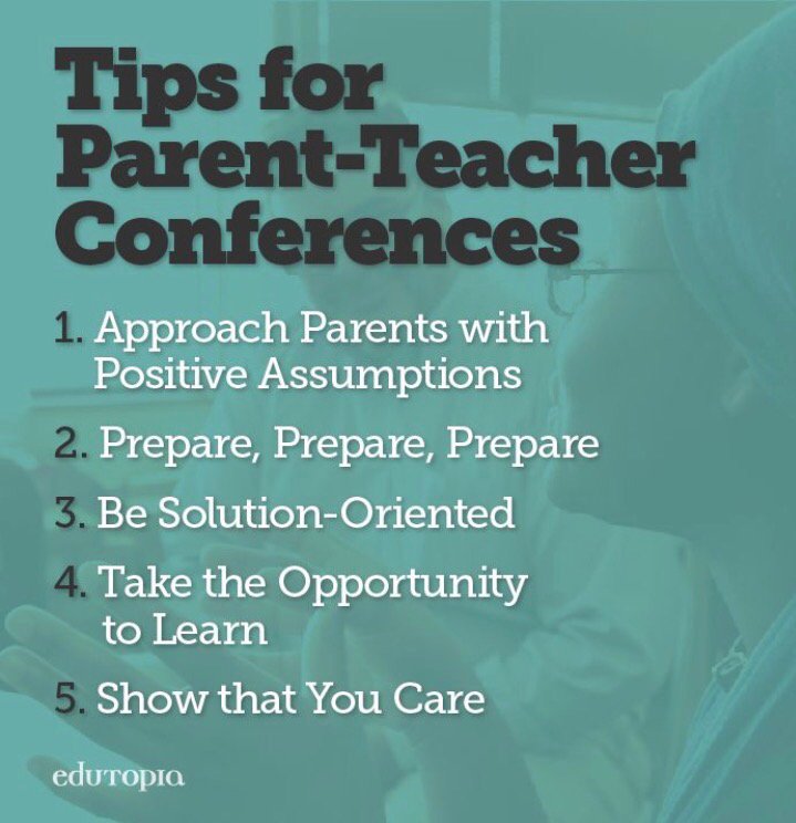 .<a href="/HooverCFISD/">HooverCFISD</a> A great reminder for tomorrow's Parent Teacher Conferences from <a href="/edutopia/">edutopia</a>. 💛
