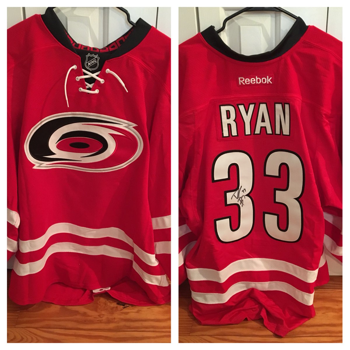 DerekAllenRyan's tweet photo. A signed jersey won the vote, so here’s the contest: to enter you must comment on and retweet this post, and follow me. #nhl #giveaway https://t.co/wZ4vJhwd4g