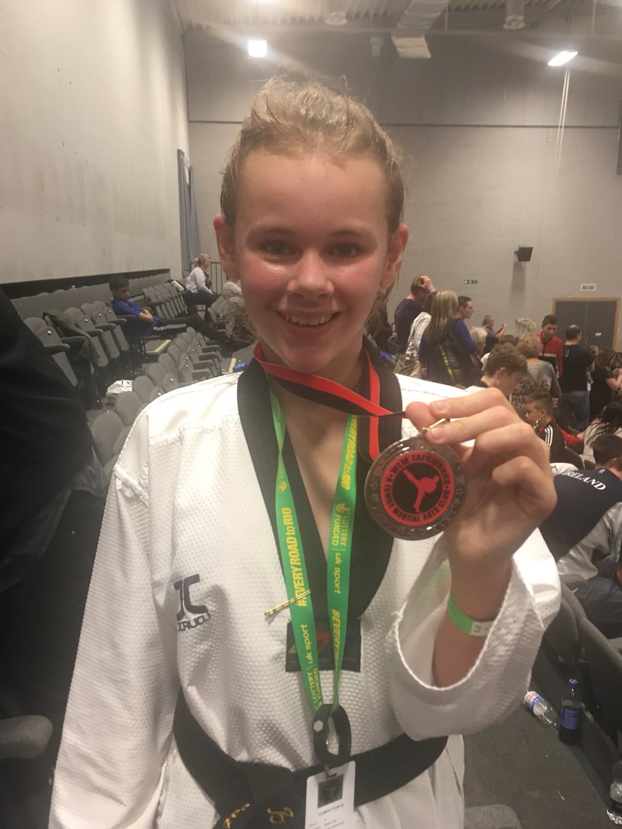 Debsjweir's tweet photo. Silver Medal for Rebecca Weir in Liverpool today #Taekwondo @TitusSaltSport @TitusSaltSchool losing by just 2 points in her final 🥈 https://t.co/P5XBBDNupZ