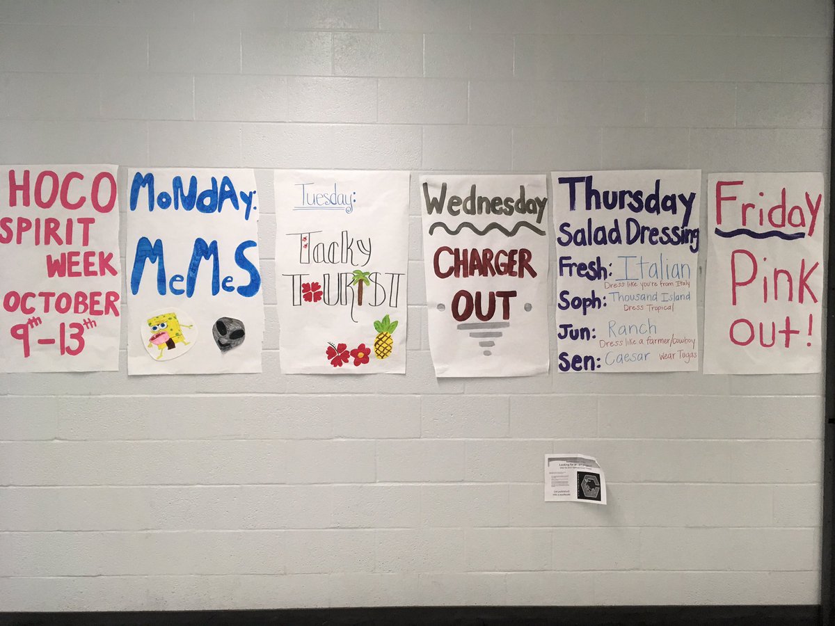 ChancellorSca's tweet photo. Spirit days for the week!! https://t.co/cimfxyprTv