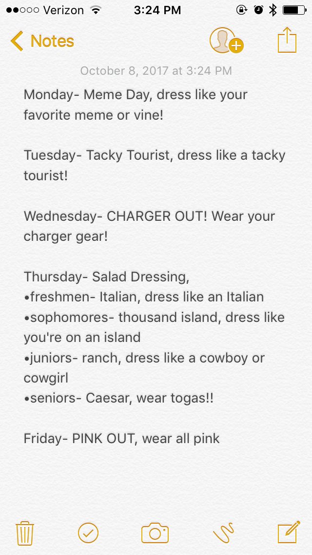 ChancellorSca's tweet photo. Spirit days for the week!! https://t.co/cimfxyprTv