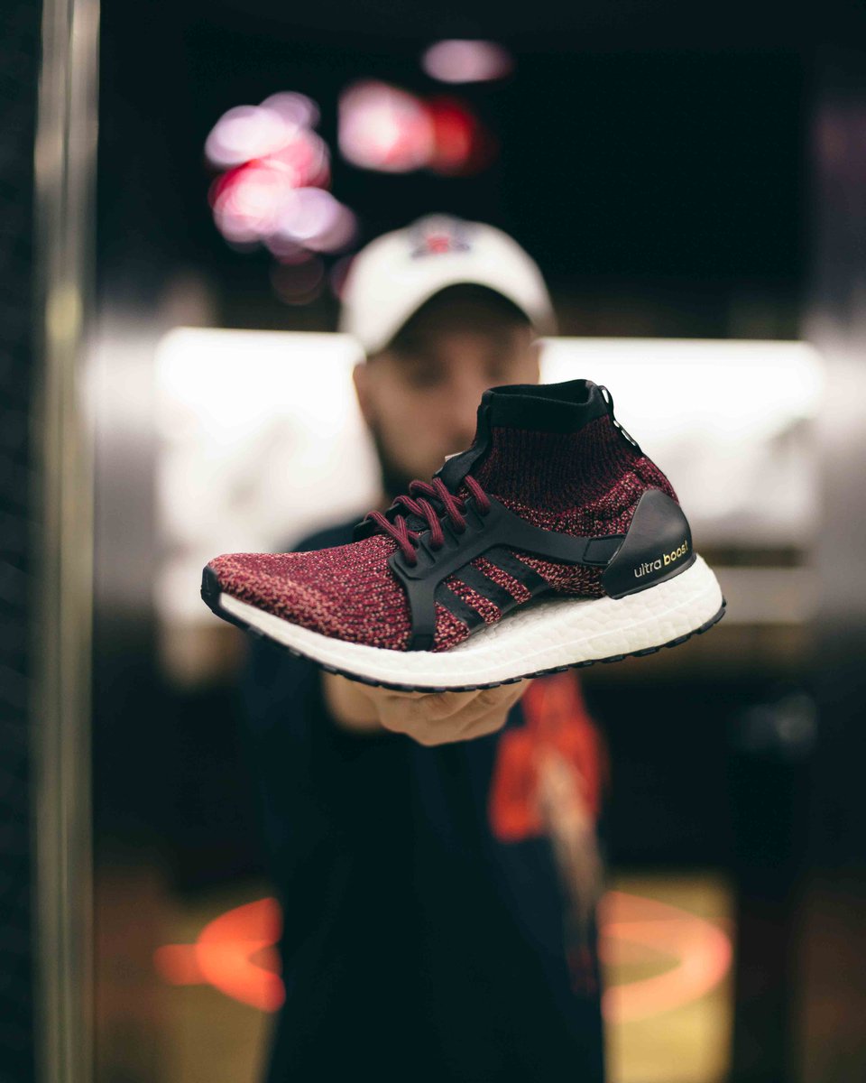 mens ultra boost all terrain running shoes  maroon/blue