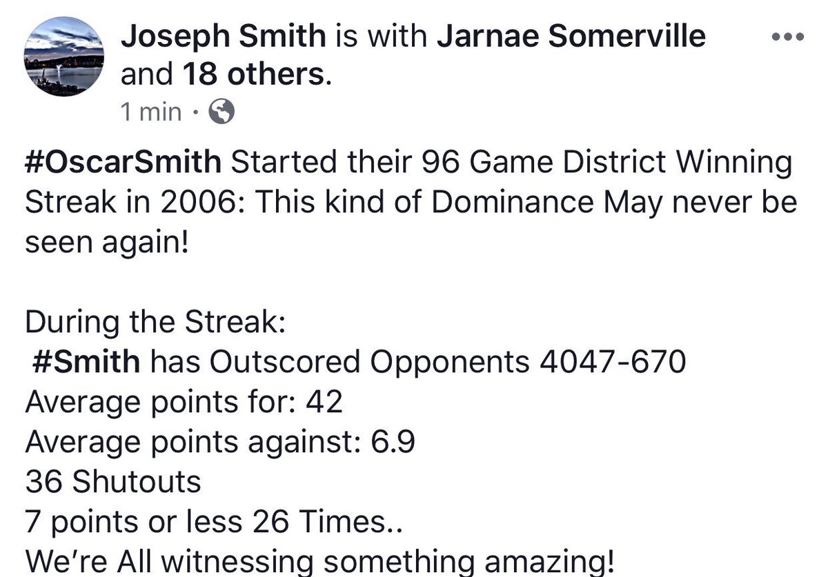 JosephSmithJr1's tweet photo. #Smith 96 game District Winning Streak!! #Domination @OscarSmithFB @asvp_ke @Kyle_Thomas9 @CoachJJones34 https://t.co/b5F4dAw2B0